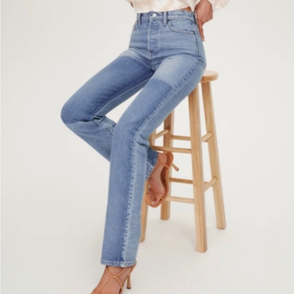Reformation Cynthia Patchwork Jeans 24
